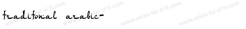 traditonal arabic字体转换